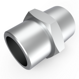 Hex Nipple ISO 7-R 3/4" SS